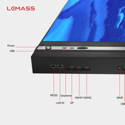 110 بوصة شاشة LED لقاعة المؤتمرات 1.26mm Pixel Pitch مع مشاركة لاسلكية