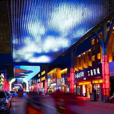 شاشة عرض LED إبداعية P2.6 SMD 2108 ، شاشة LED شفافة معيارية خارجية