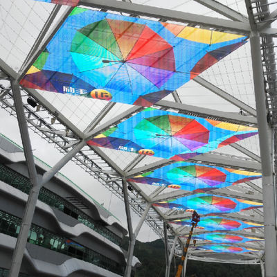 شاشة LED تجارية شفافة SMD 3510 شاشة LED P3.9 شفافية عالية