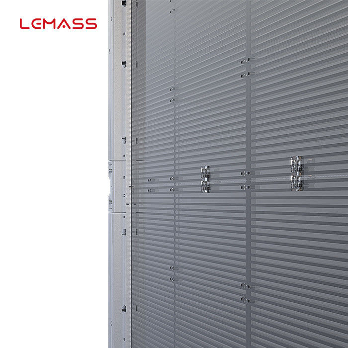 P10 زجاج الباب شاشة LED شفافة 1000 * 500 مم LMS-Mesh عالية الجودة محرك PWM IC